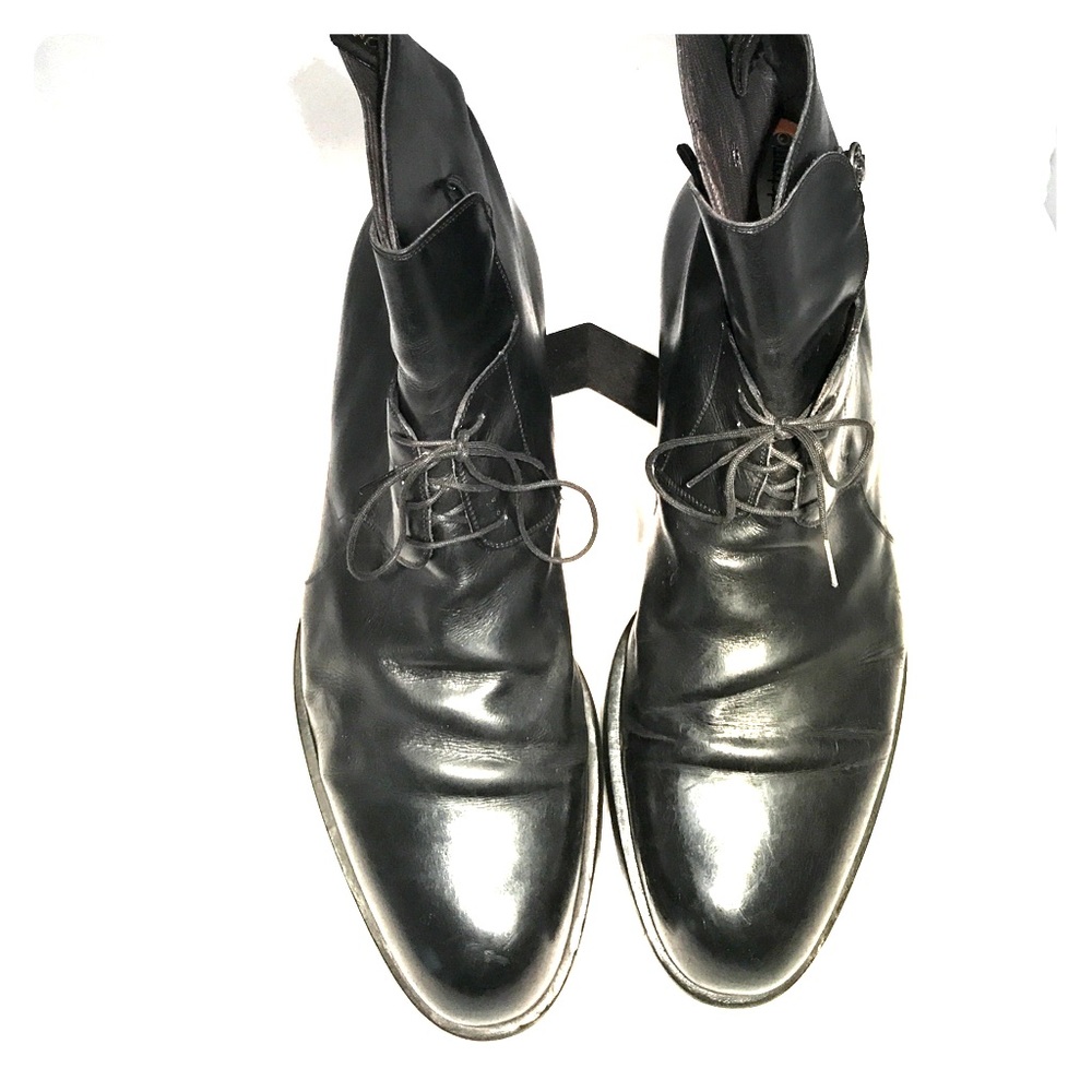 Men's Paciotti Black leather ankle boots