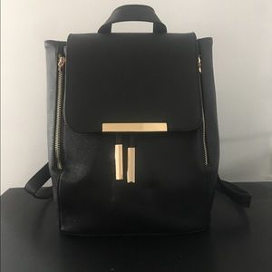 Black backpack purse