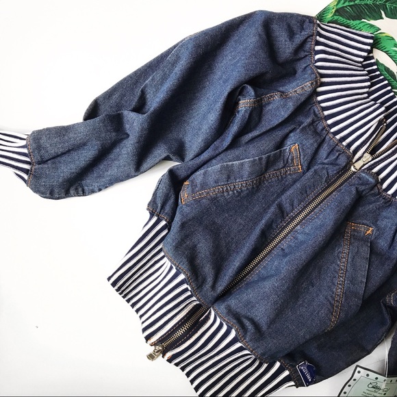 Jean Paul Gaultier Jackets & Blazers - Jean Paul Gaultier Vintage Denim Bomber Jacket