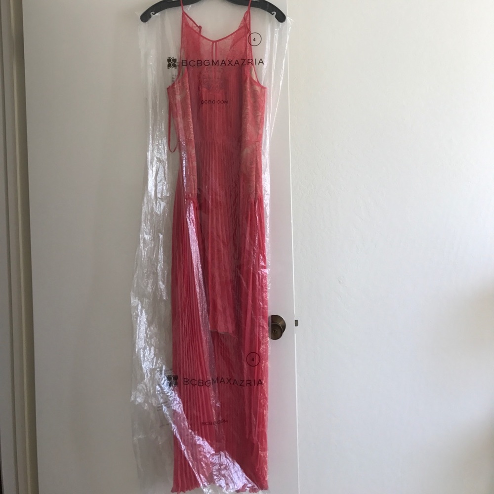 Amazing BCBG coral hi low dress!