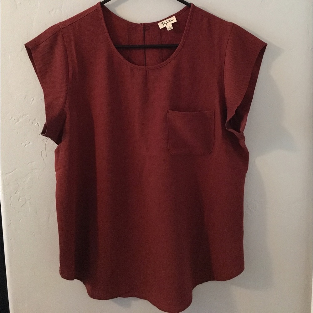 Lily White blouse; burnt orange