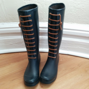 Lucky Brand Rain Boots with laces (size 10 - 10.5)