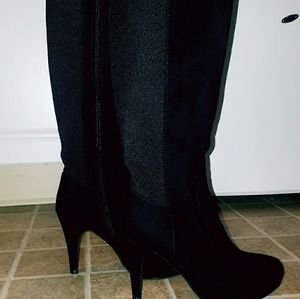 Knee high black boots