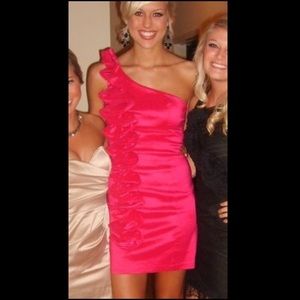 Hot pink party dress