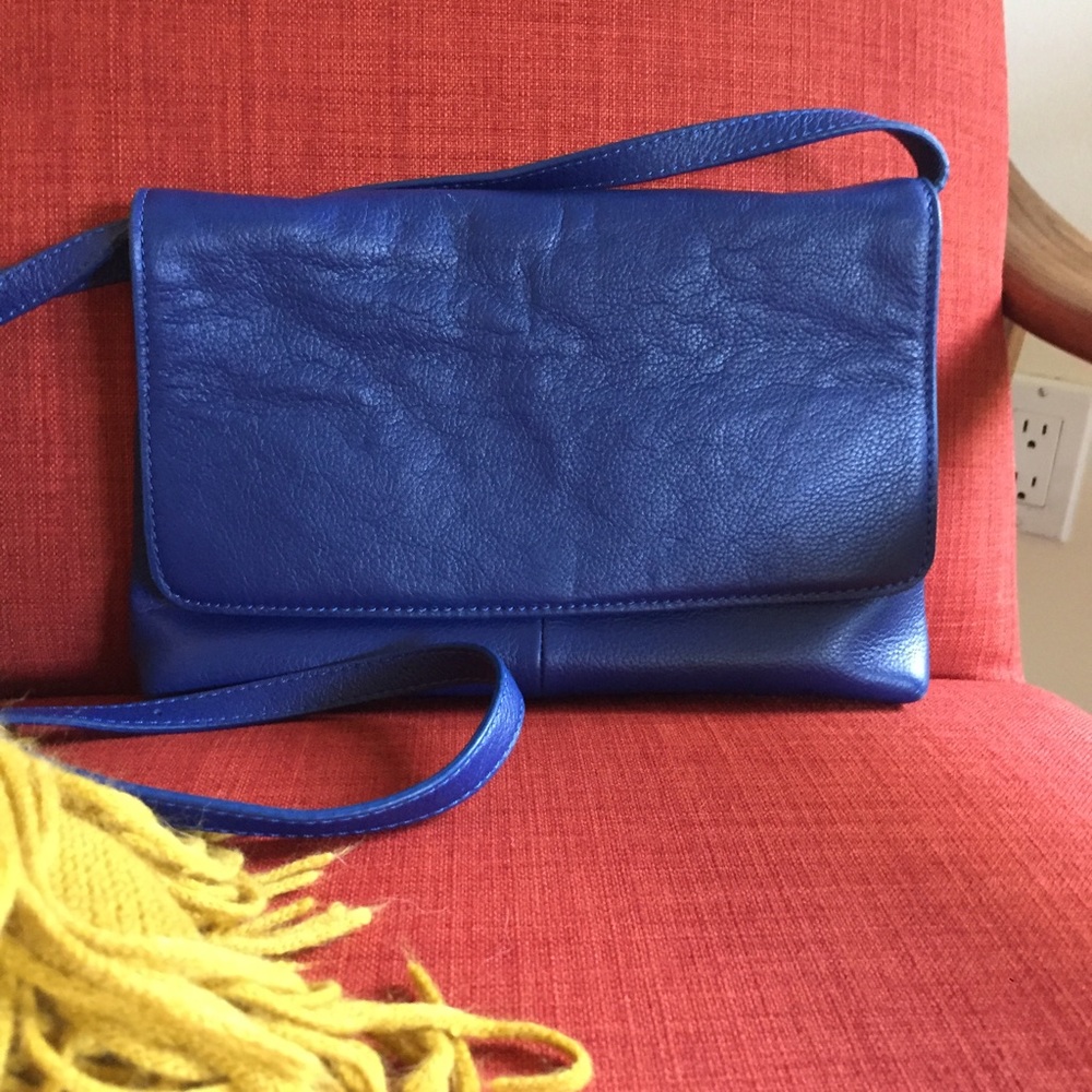 JCrew Cobalt Blue Envelope Handbag