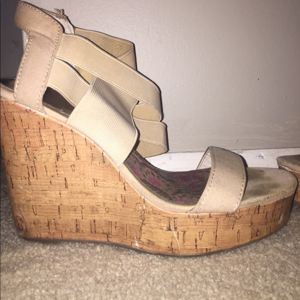 Strappy wedges