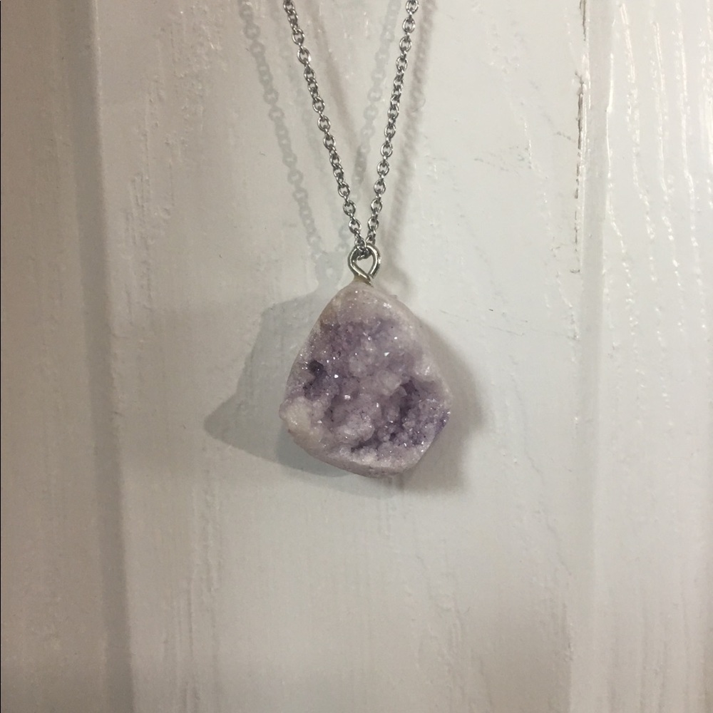purple stone pendant