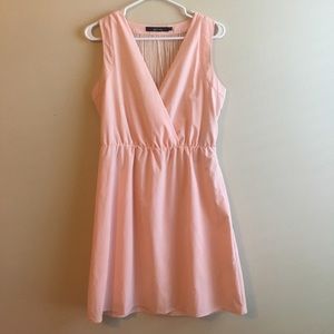 Baby pink mini dress