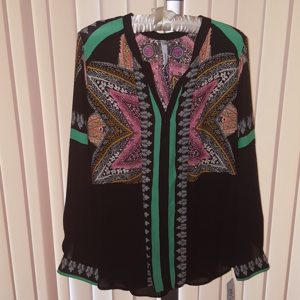 NY COLLECTION SHIRT BLOUSE