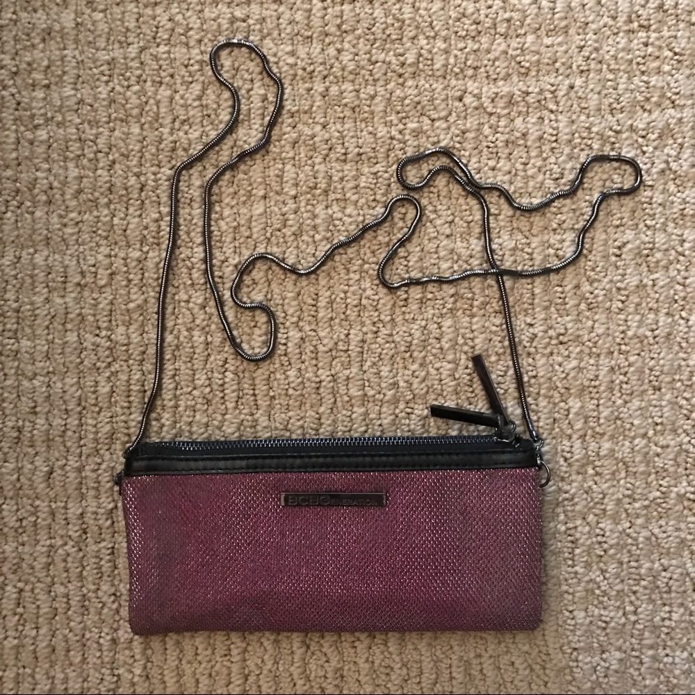NEW BCBGENERATION PINK SPARKLE CROSS BODY BAG