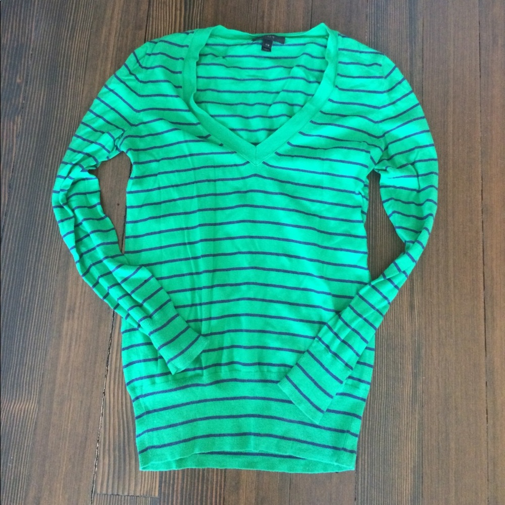 J. Crew Lightweight Cotton Stripe Sweater