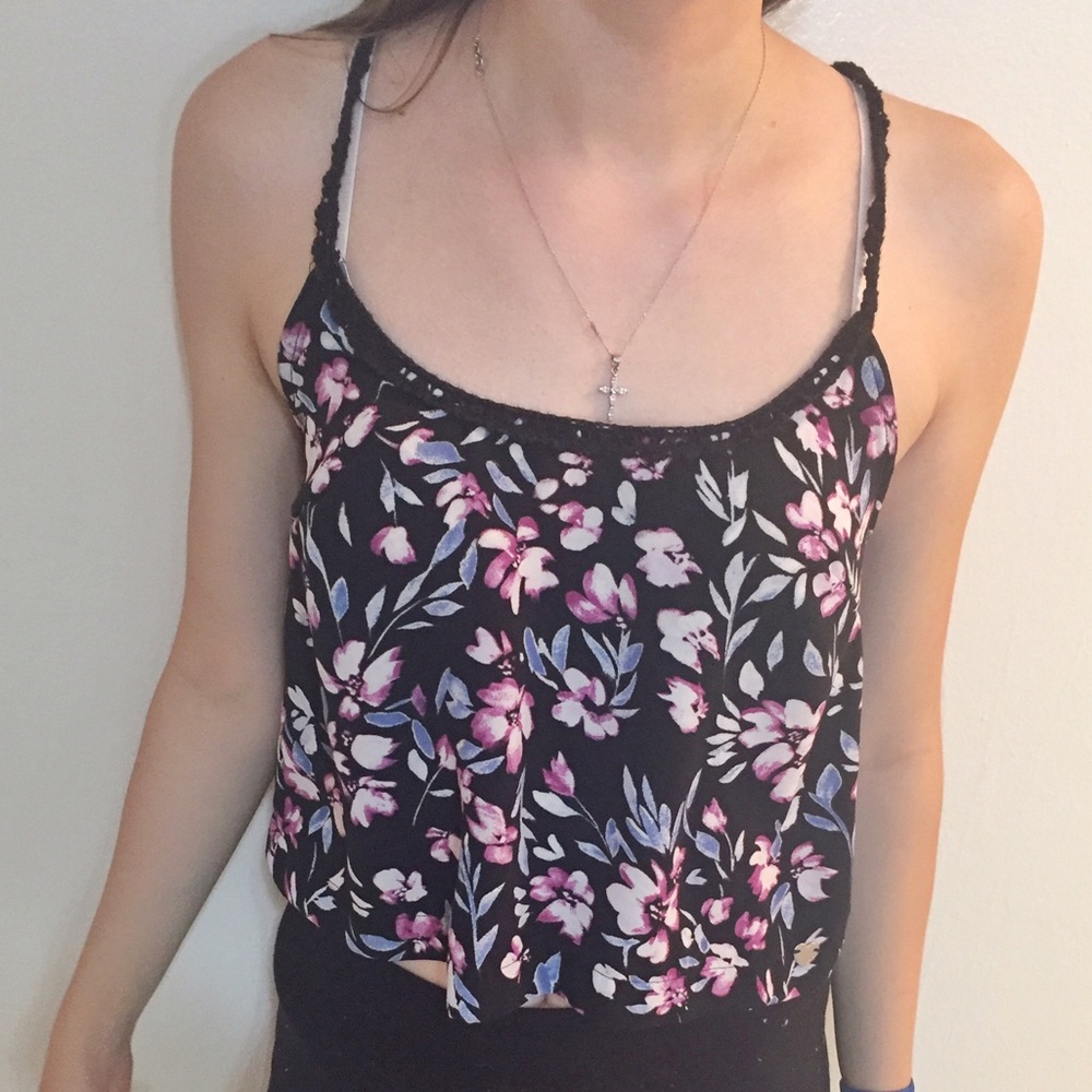 Kendall and Kylie floral crop top