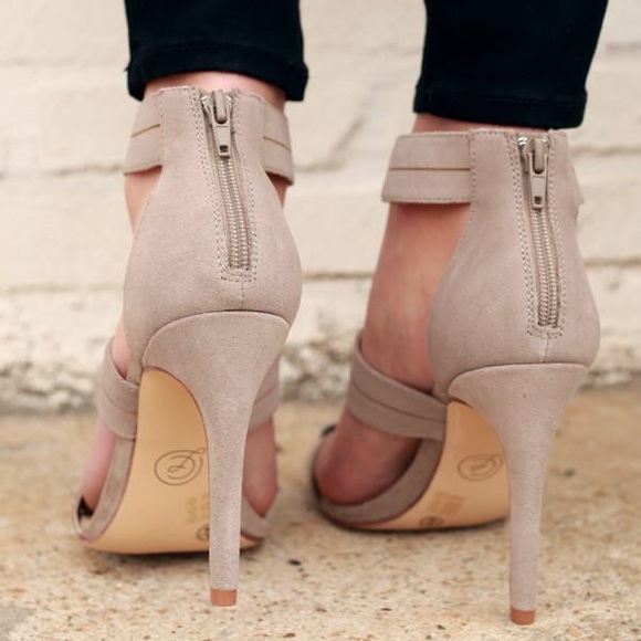 Tan Suede Tassel Fringe Sandals - Picture 3 of 5