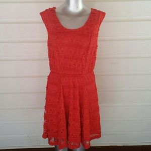 Trixxi Coral Lace Dress