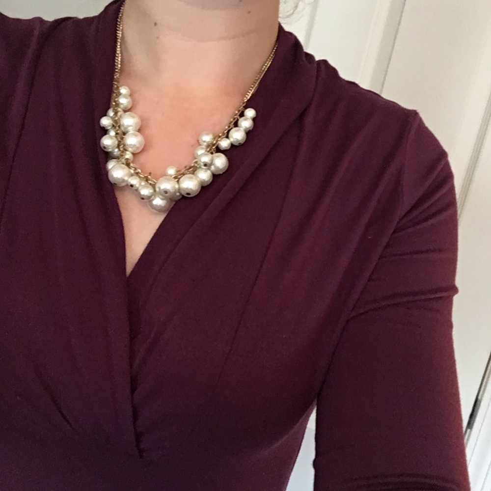 Banana Republic plum long sleeve shirt