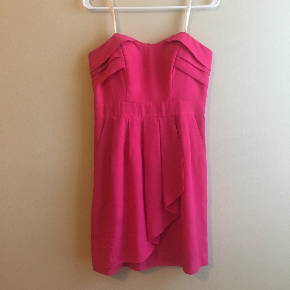 Hot pink mini dress