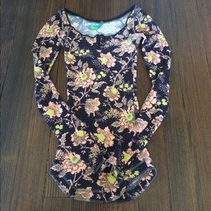 Free People Floral Thermal Long Sleeve