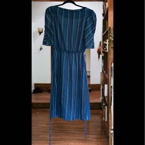 Vintage Blue Striped Dress, small