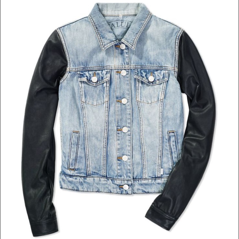 Aritzia talula jean leather jacket