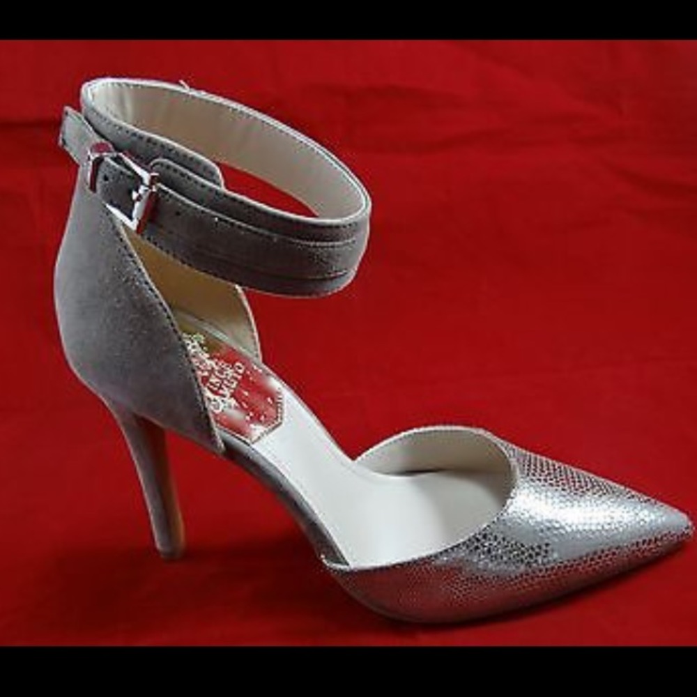 Tan/bronze Gold Pointy Toe w/ankle strap