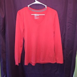 Pink long sleeve Dri-Fit Nike workout shirt