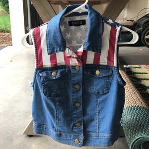 USA denim vest