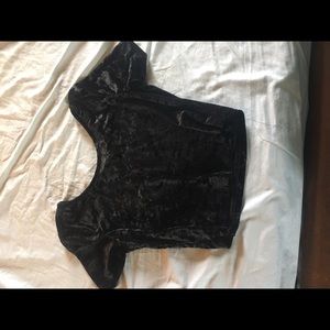 Forever 21 Crushed Velvet Crop Top
