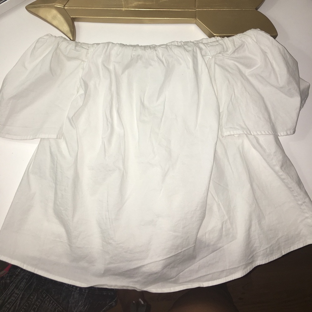 Boutique Bought White Strapless Shirt