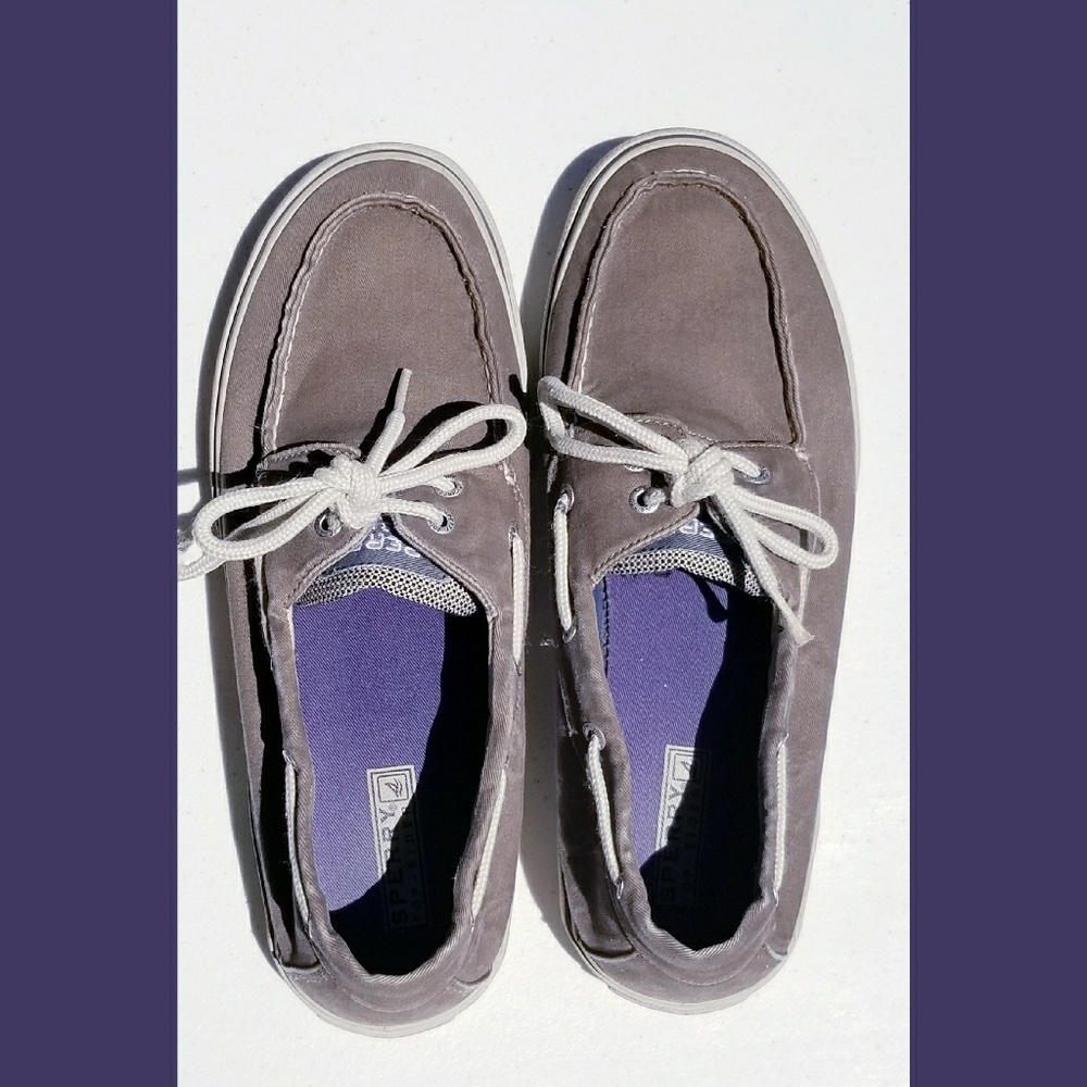Men's Grey Sperries Size 11