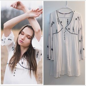 Black and white boho dress