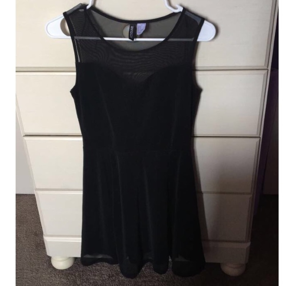 Black mesh dress