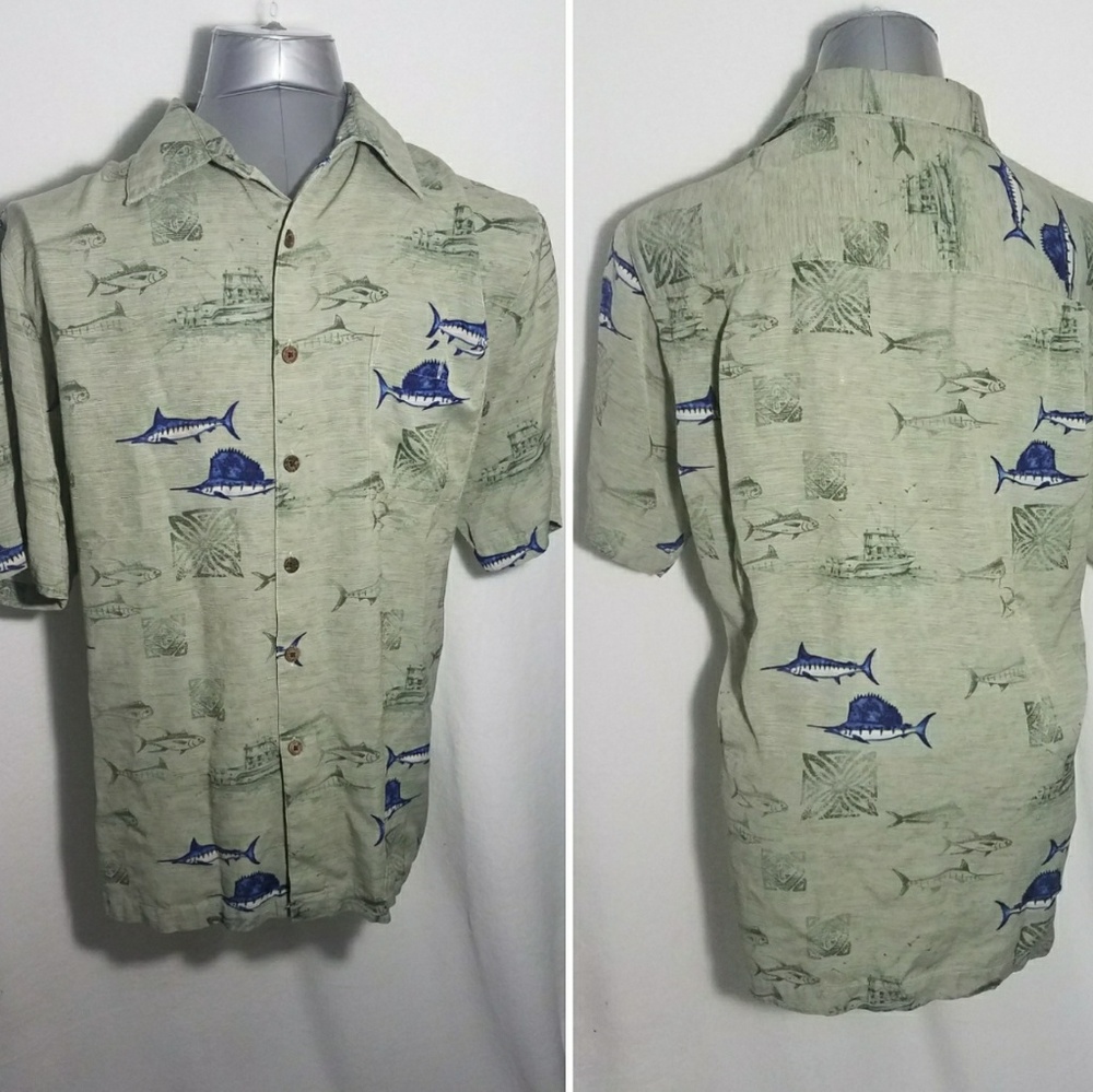 Hook & Tackle Men's XL Button Down S/S Shirt