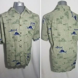 Hook & Tackle Men's XL Button Down S/S Shirt