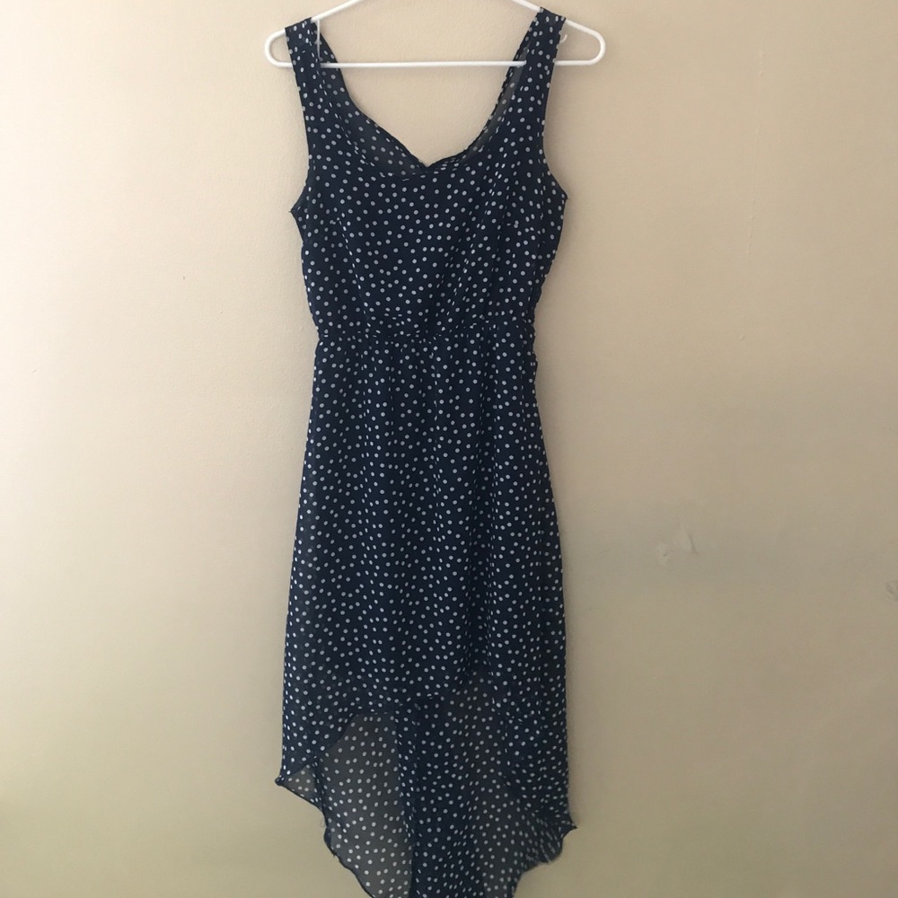 Navy high low dress