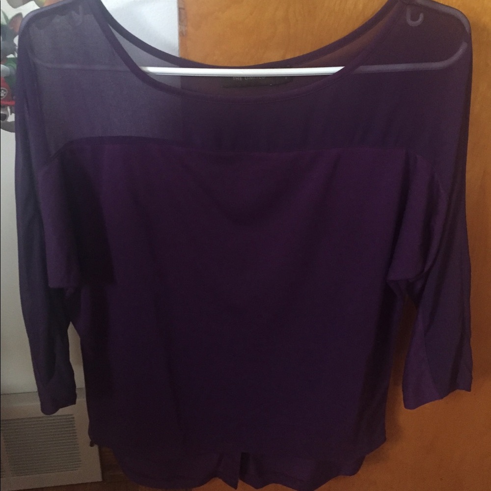 The Limited purple 3/4 sleeve top size S