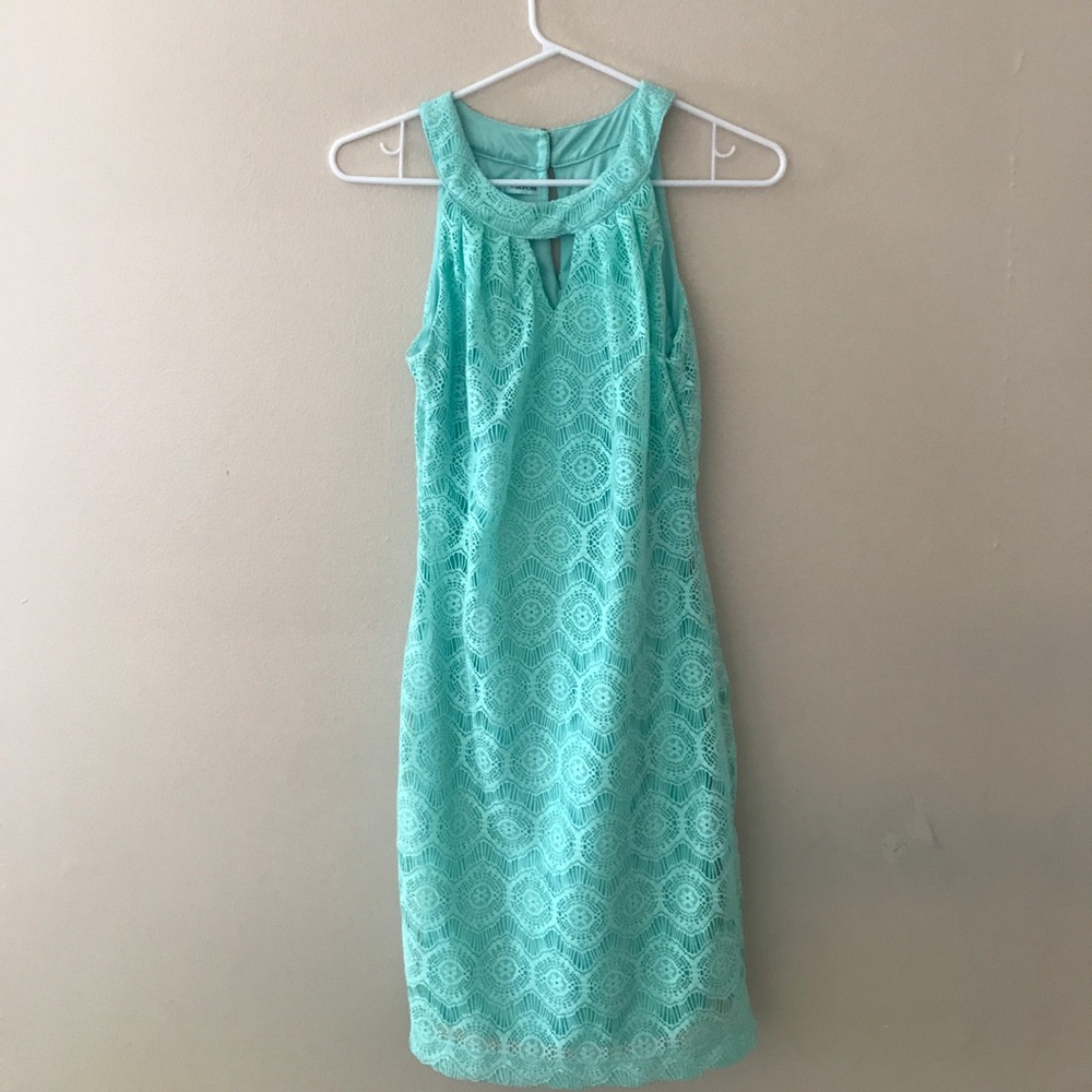 Teal above the knee dress