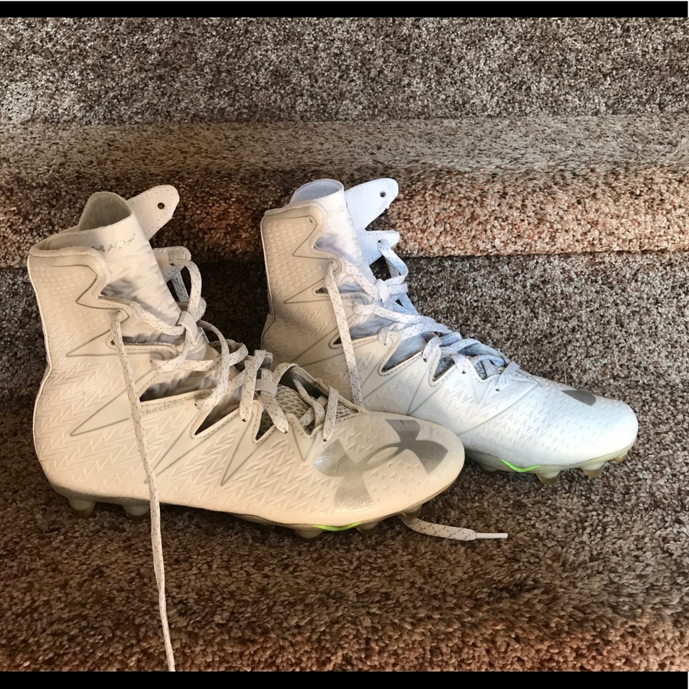White Under Armour Football Cleats