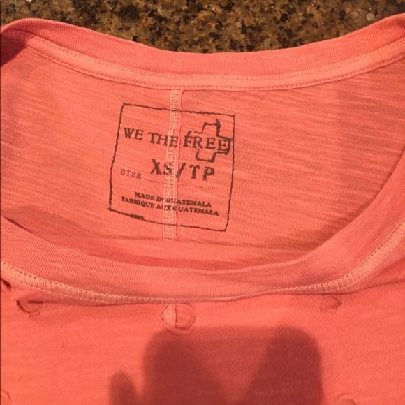 Free people distressed short sleeve shirt - Picture 2 of 2