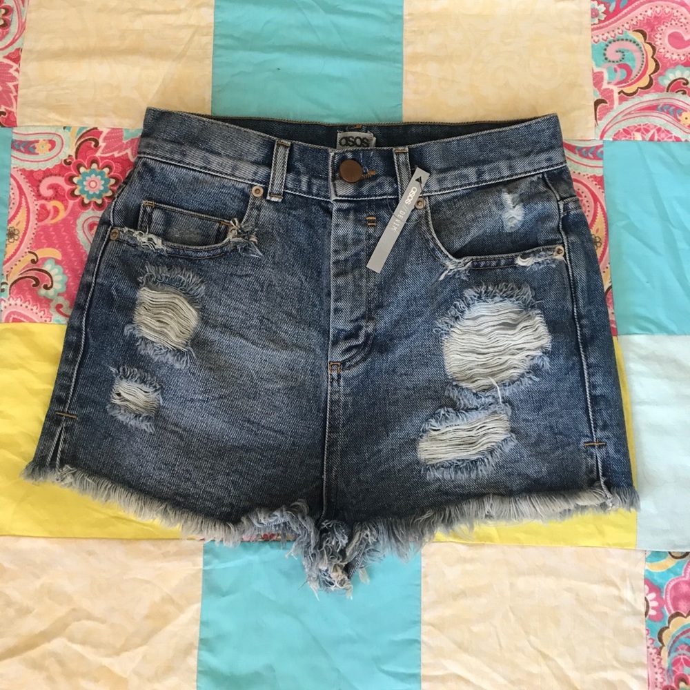 High rise Jean shorts
