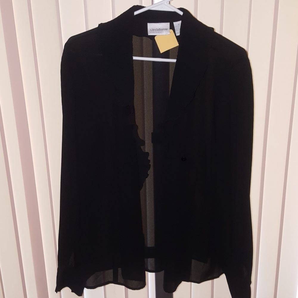 LIZ CLAIBORNE CARDIGAN BLOUSE