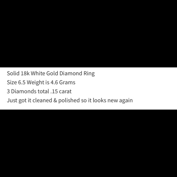 SOLD 😊 18k white gold ring with genuine diamonds - Picture 4 of 4