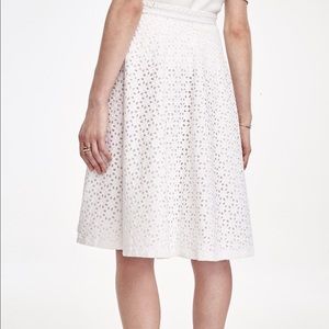 New white ann Taylor eyelet skirt