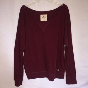 Maroon Hollister shirt