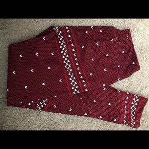 Lularoe Christmas knit pattern leggings OS !!!