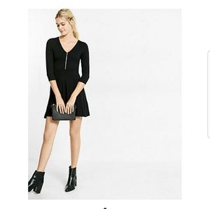 Black, Zipper Front, Express Dress