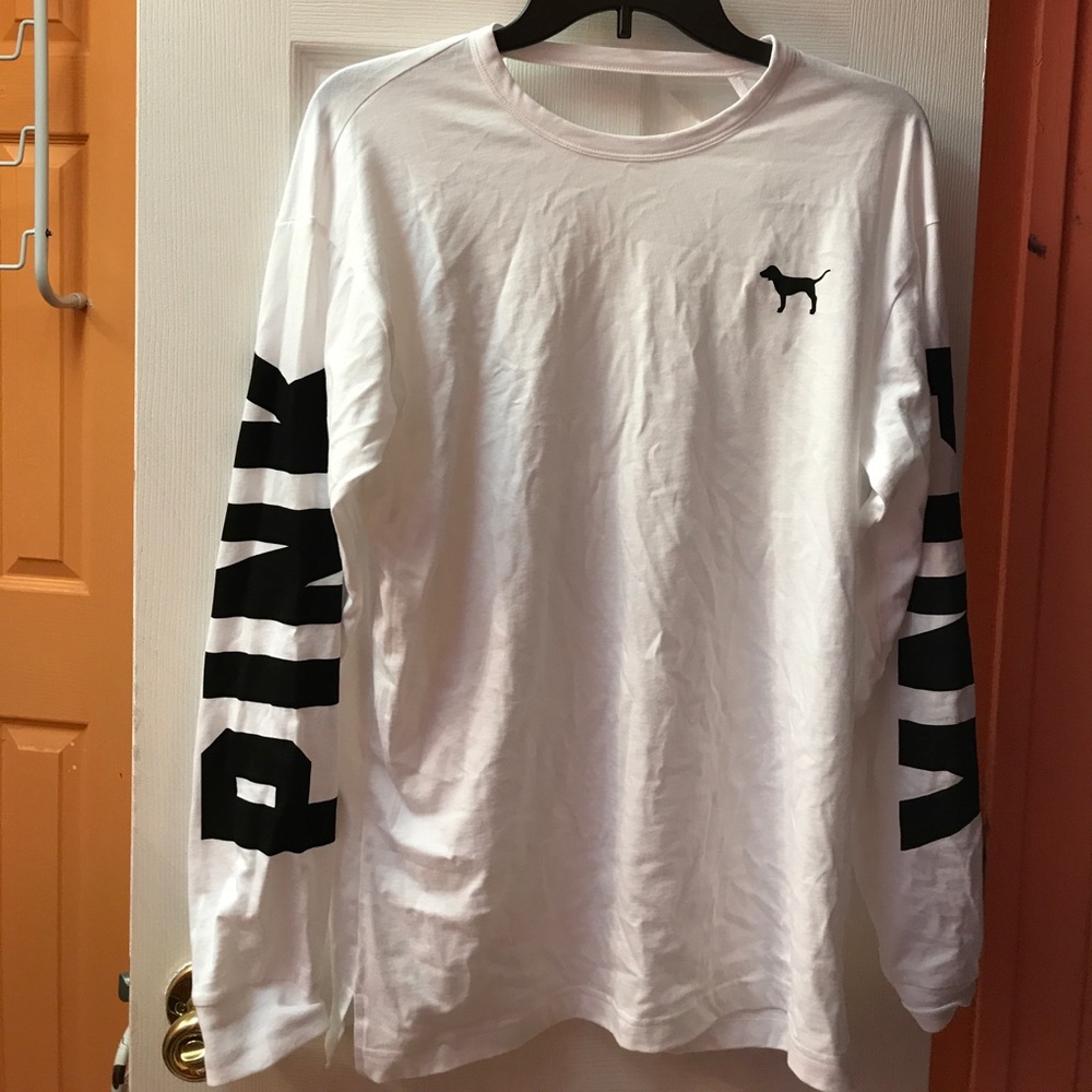 A long sleeve Pink tee