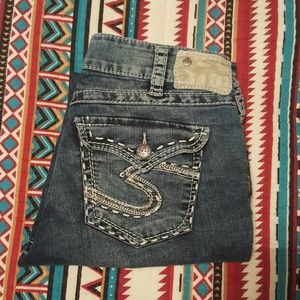 Silver suki flap capri