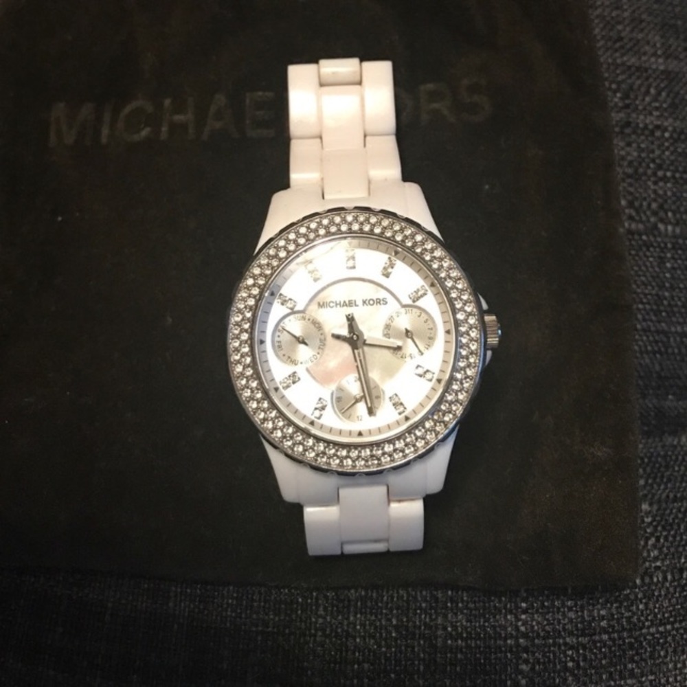White Michael Kors ceramic watch
