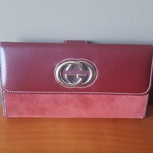 Red Gucci Fold Wallet