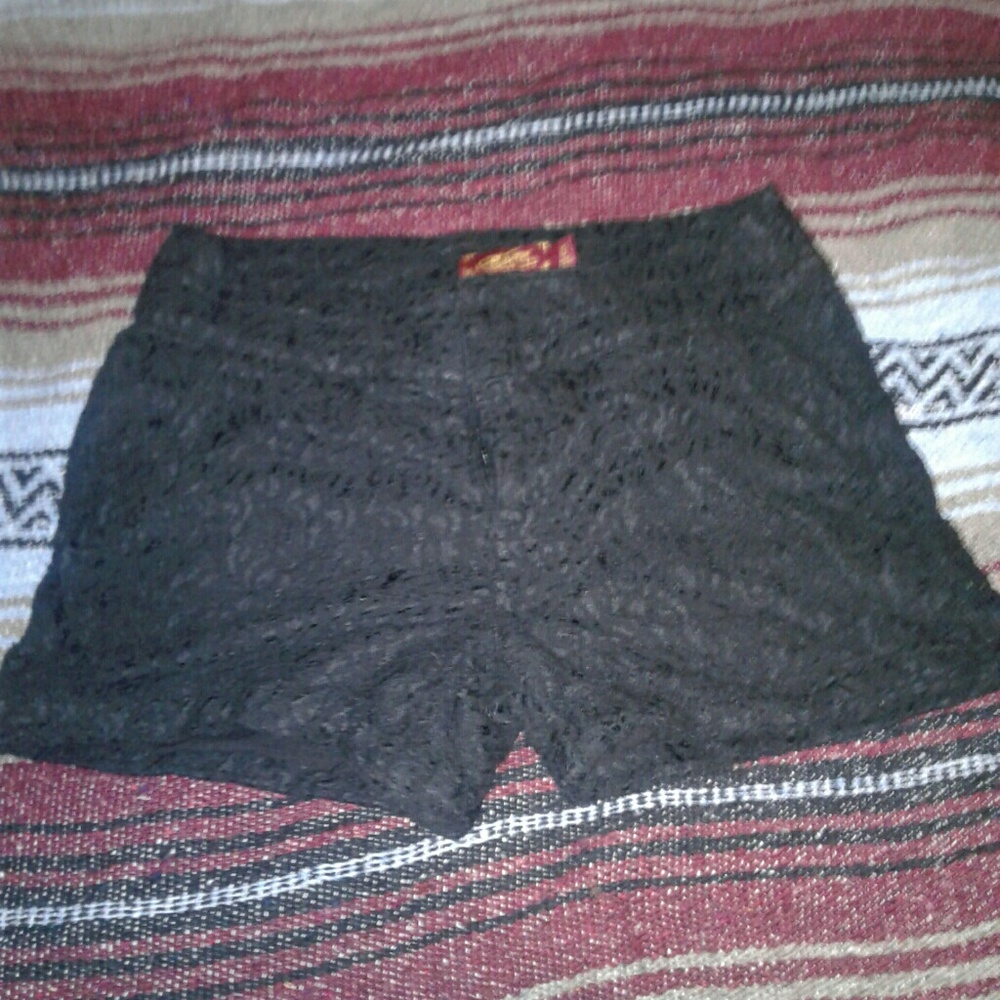 Black Lace Shorts